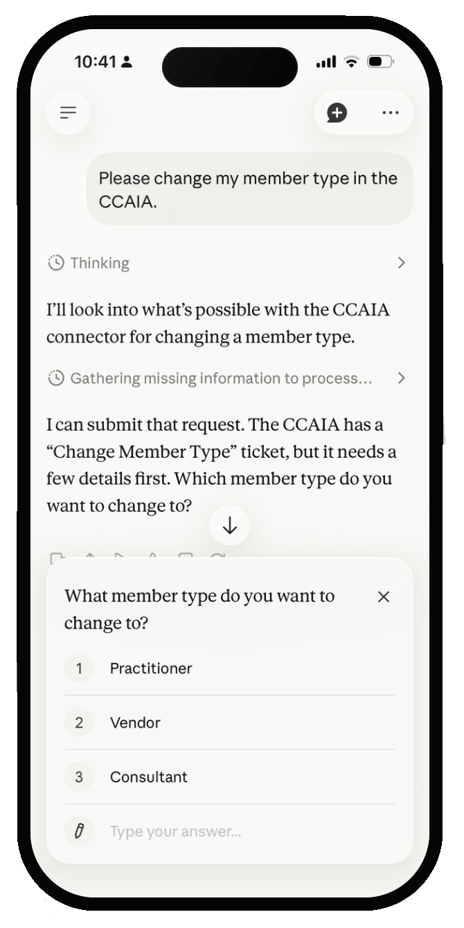 Claude conversation resolving a customer support request through ProxyLink